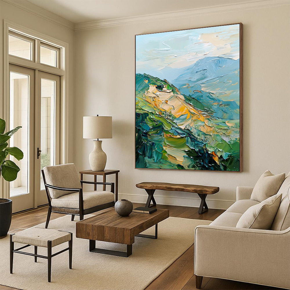 Textured Mountain Vista for Nature - Lover’s Living Room & Art - Centric Café STSC192