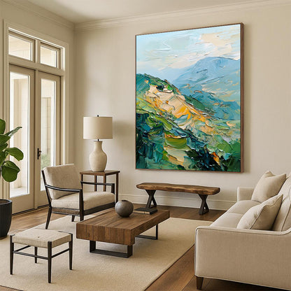 Textured Mountain Vista for Nature - Lover’s Living Room & Art - Centric Café STSC192