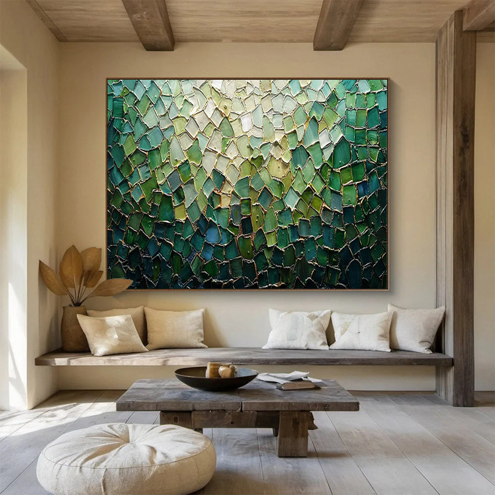 Colorful Stained Glass Mosaic Art for Mediterranean - Style Restaurant Walls DLZ3143