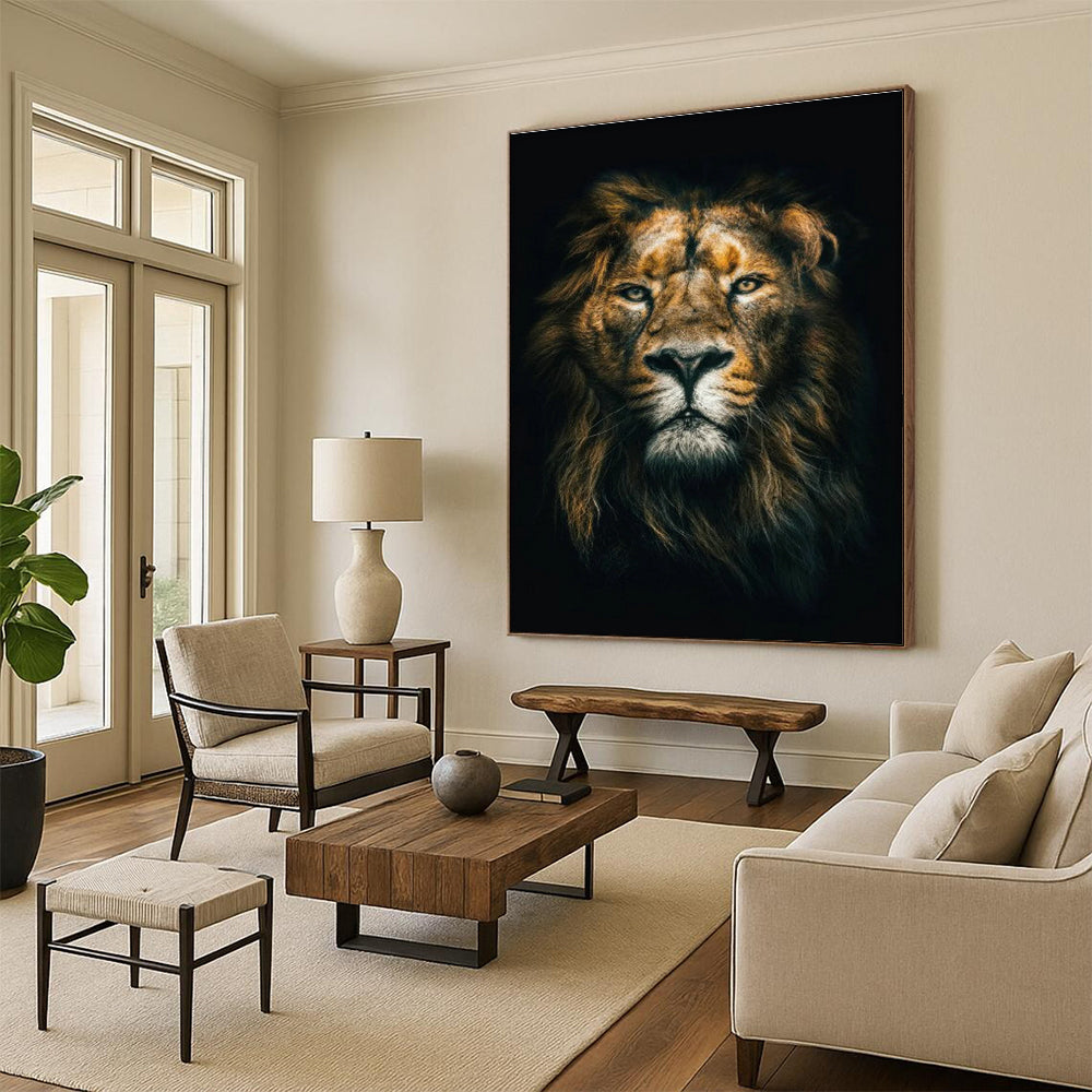 Majestic Lion Art for Safari - Themed Hotel & Men’s Grooming Lounge DLZ2318