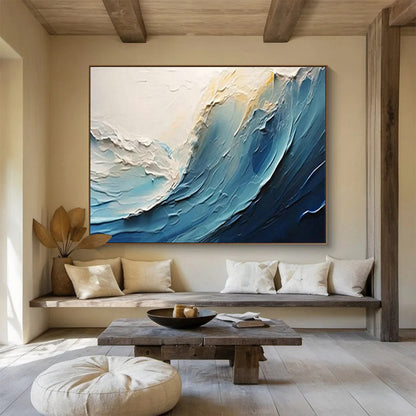 3D Wave Oil Painting Art for Nautical - Themed Bar DLZ2911