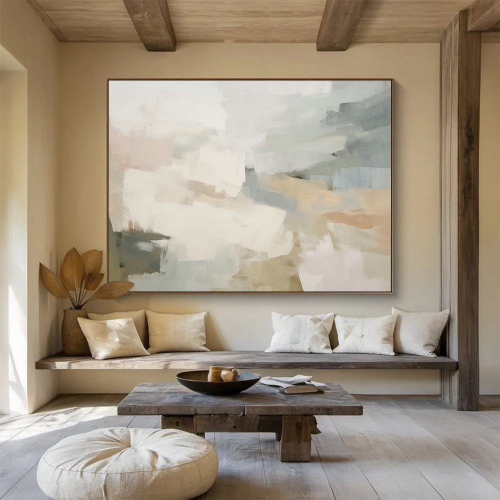 Pink - Gray Abstract Art for Bohemian - Chic Nursery Decor DLZ2630