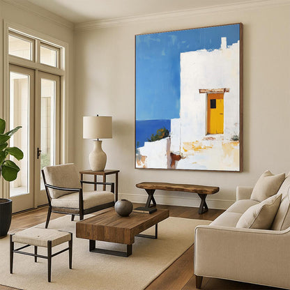 Coastal White Building for Beach House Living Room & Nautical Café STSC1252