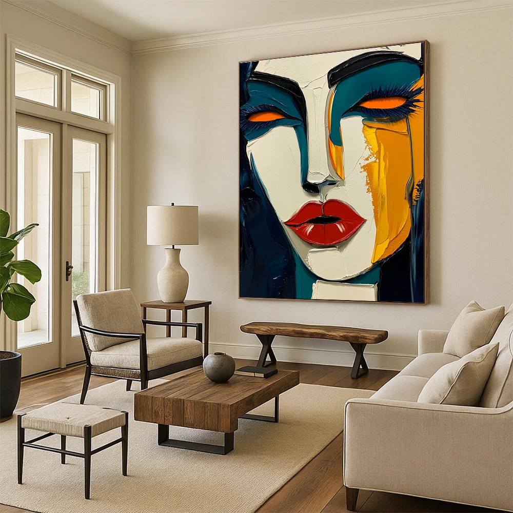 Expressive Abstract Face Art for Salon & Art Gallery STSC049