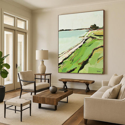Minimalist Coastal Abstract for Beach House Dining Room & Nautical - Themed Gallery DLZ1576