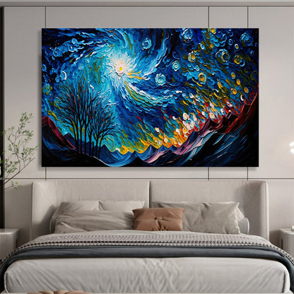 Starry Night & Mountain Art for Adventure - Lover’s Home Office Walls DLZ3269
