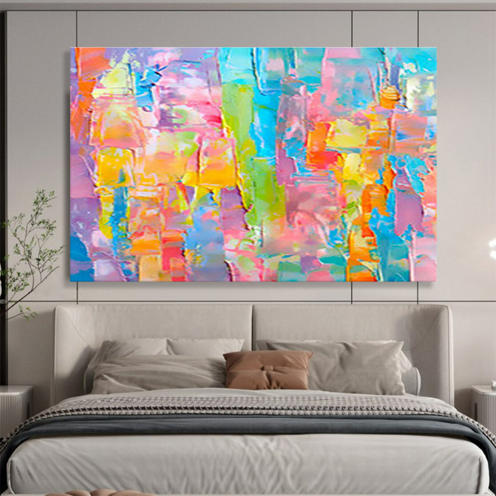 Colorful Block Abstract Art for Lively Kitchen DLZ2765