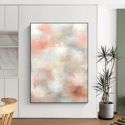 Pink - Gray Abstract Art for Feminine - Themed Beauty Salon Waiting Areas DLZ0004