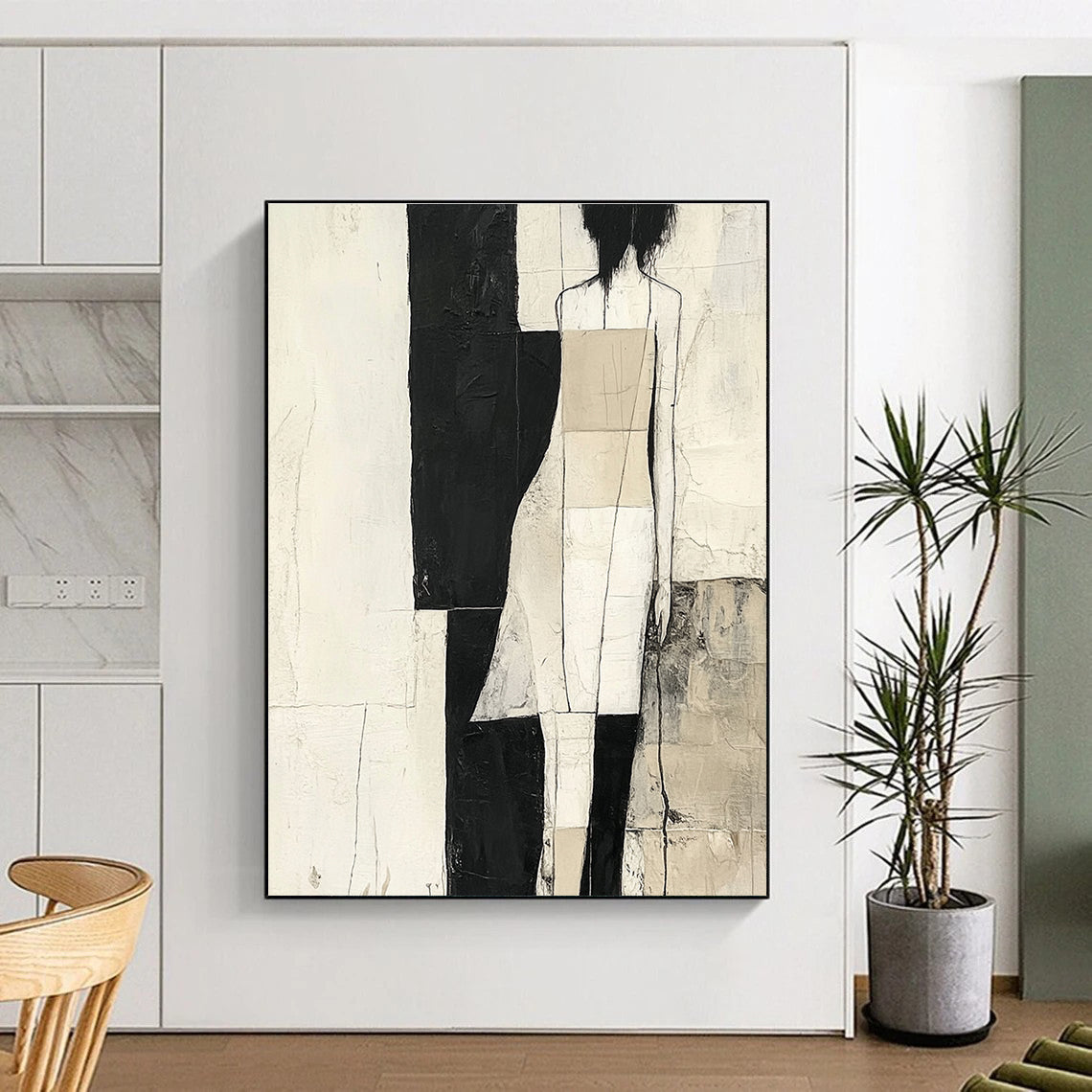 Modern Figure Abstract Art for Studio & Entryway STSC674