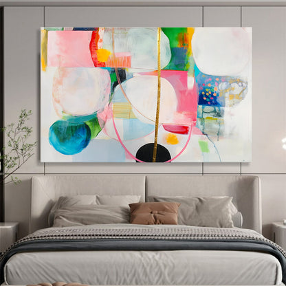 Circular and Colorful Art for Girls’ Bedroom & Creative Lounge SC375