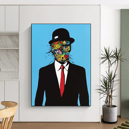 Graffiti - Faced Man Art for Urban Home Loft & Street Art Gallery STSC1056