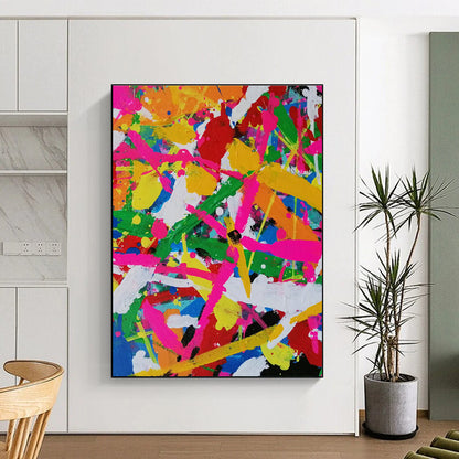 Colorful Splatter Abstract Art for Kids’ Playroom & Trendy Bar DLZ1267
