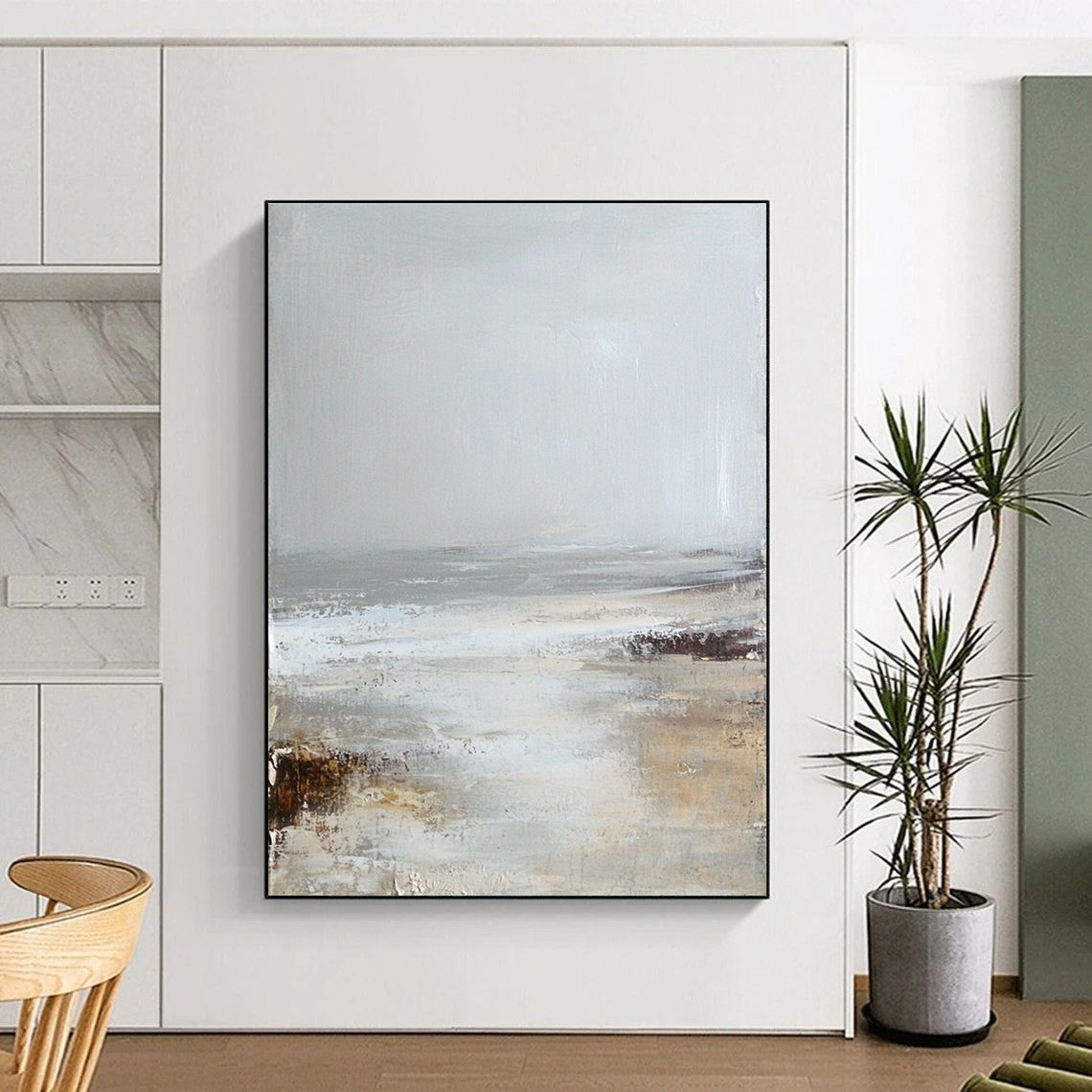 Minimalist Beach Scene for Serene Home Office & Coastal - Style Living Room STSC232