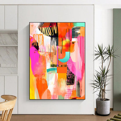 Lively Colorful Abstract Art for Playroom & Creative Studio STSC046