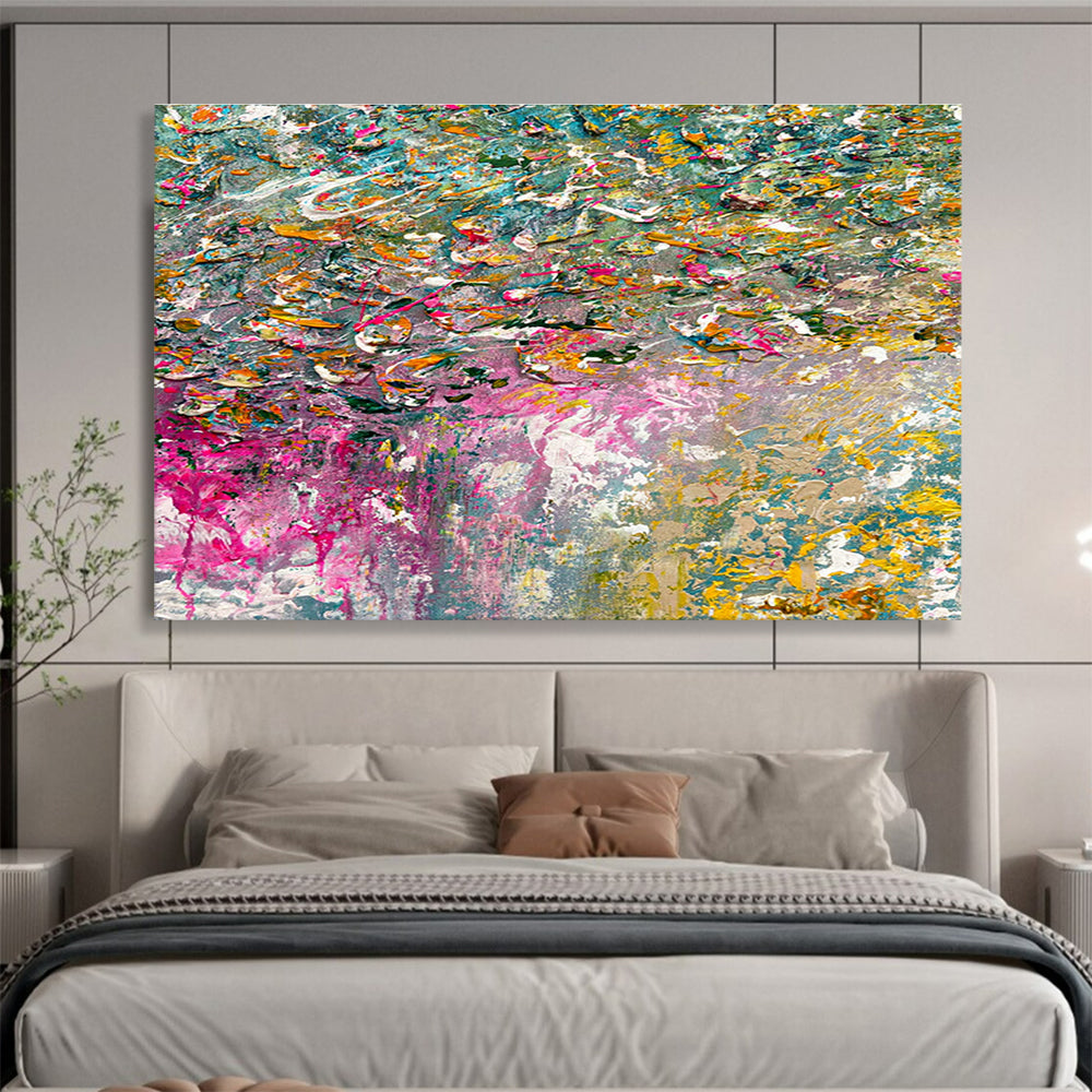 Color - Splashed Floral Art for Creative Studio Collaboration Space Walls DLZ3304