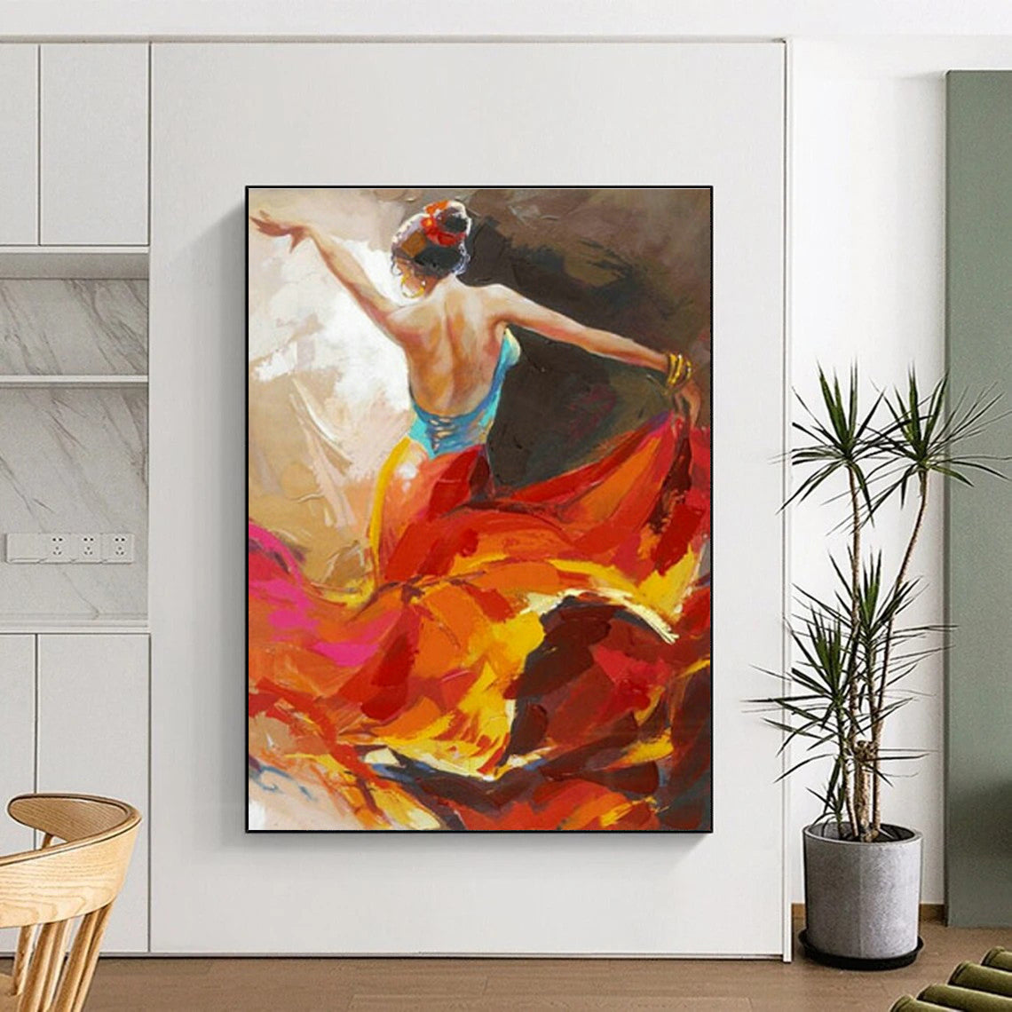 Vibrant Dancing Figure Art for Ballroom & Cultural Center DLZ2016