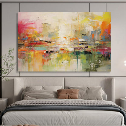 Color - Drenched Abstract Landscape Art for Eclectic Living Room DLZ3072
