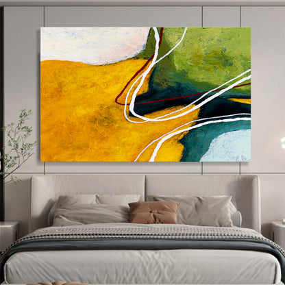 Yellow - Green Line Abstract for Creative Studio DLZ2935