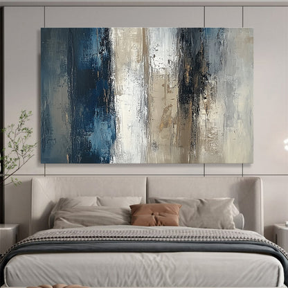 Gray - Blue Abstract Art for Modern Office & Minimalist Living Room SC121