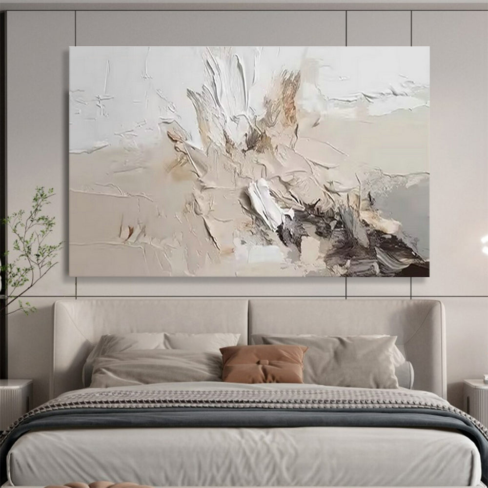 Beige - Gold Textured Abstract for Minimalist Living Room DLZ3002