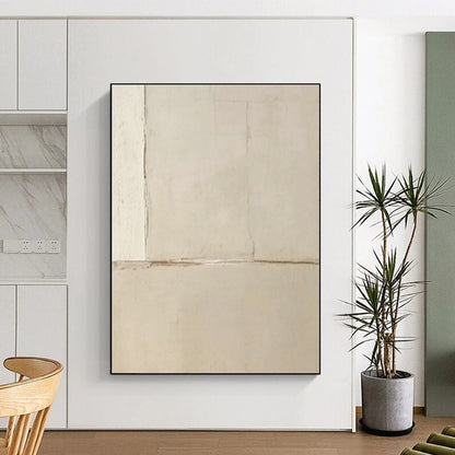Minimalist Beige Abstract Art for Scandinavian - Style Nursery & Neutral - Toned Spa DLZ0854