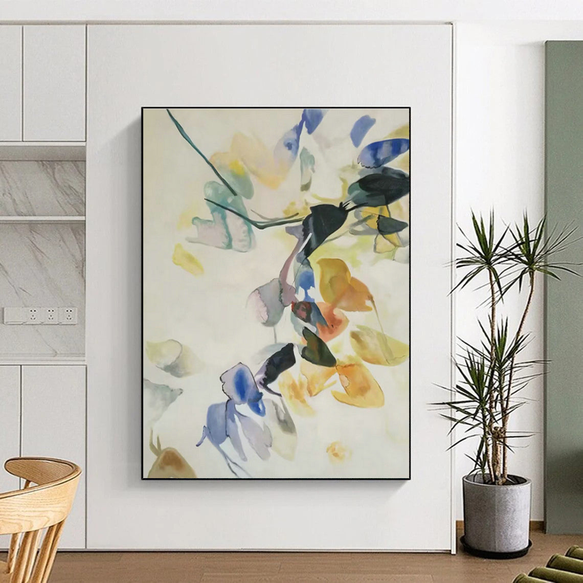 Colorful Ink - Wash Floral Art for Light - Filled Conservatory & Bohemian - Chic Bedroom DLZ0750