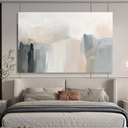 Pastel Abstract Cityscape Art for Chic Boutique Hotel & Light - Filled Apartment SC058