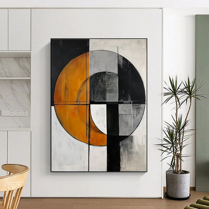 Circular Geometric Abstract for Luxury Hotel Lobby & Contemporary Home STSC208