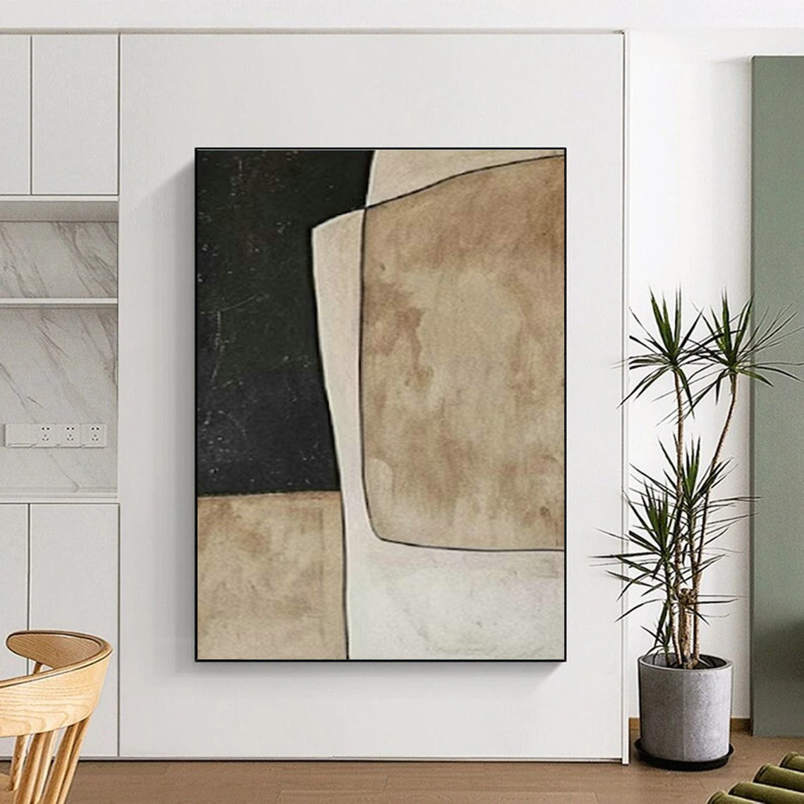 Earth - Toned Abstract Art for Rustic Café & Home Study DLZ2012