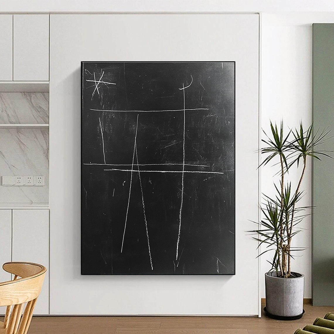 Chalk Drawings on Blackboard Art for School Classroom & Nostalgic Café STSC1061