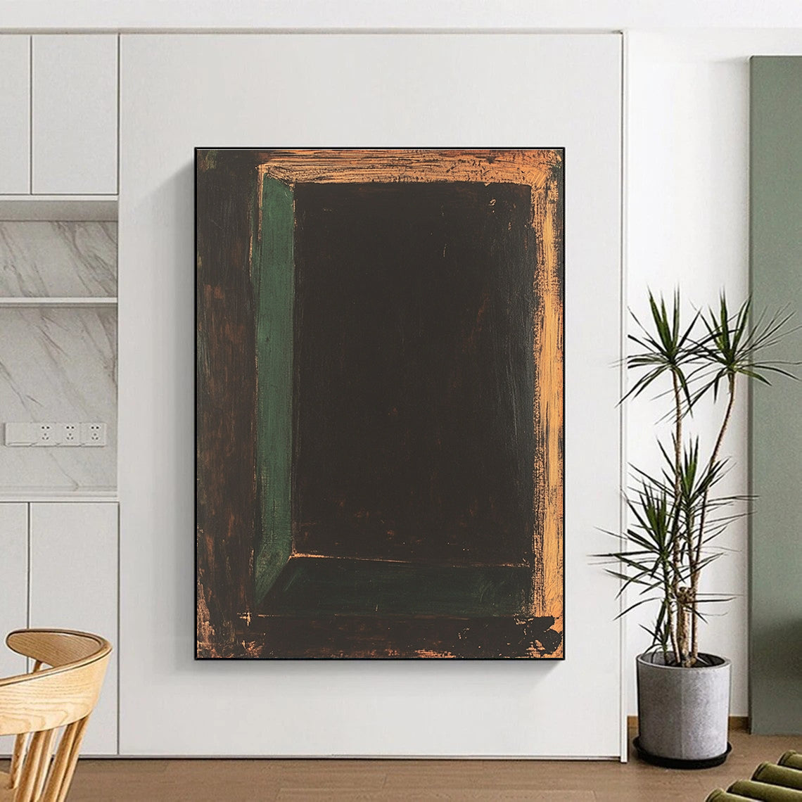 Dark Abstract Frame for Industrial - Style Loft & Art Studio Corridor STSC864