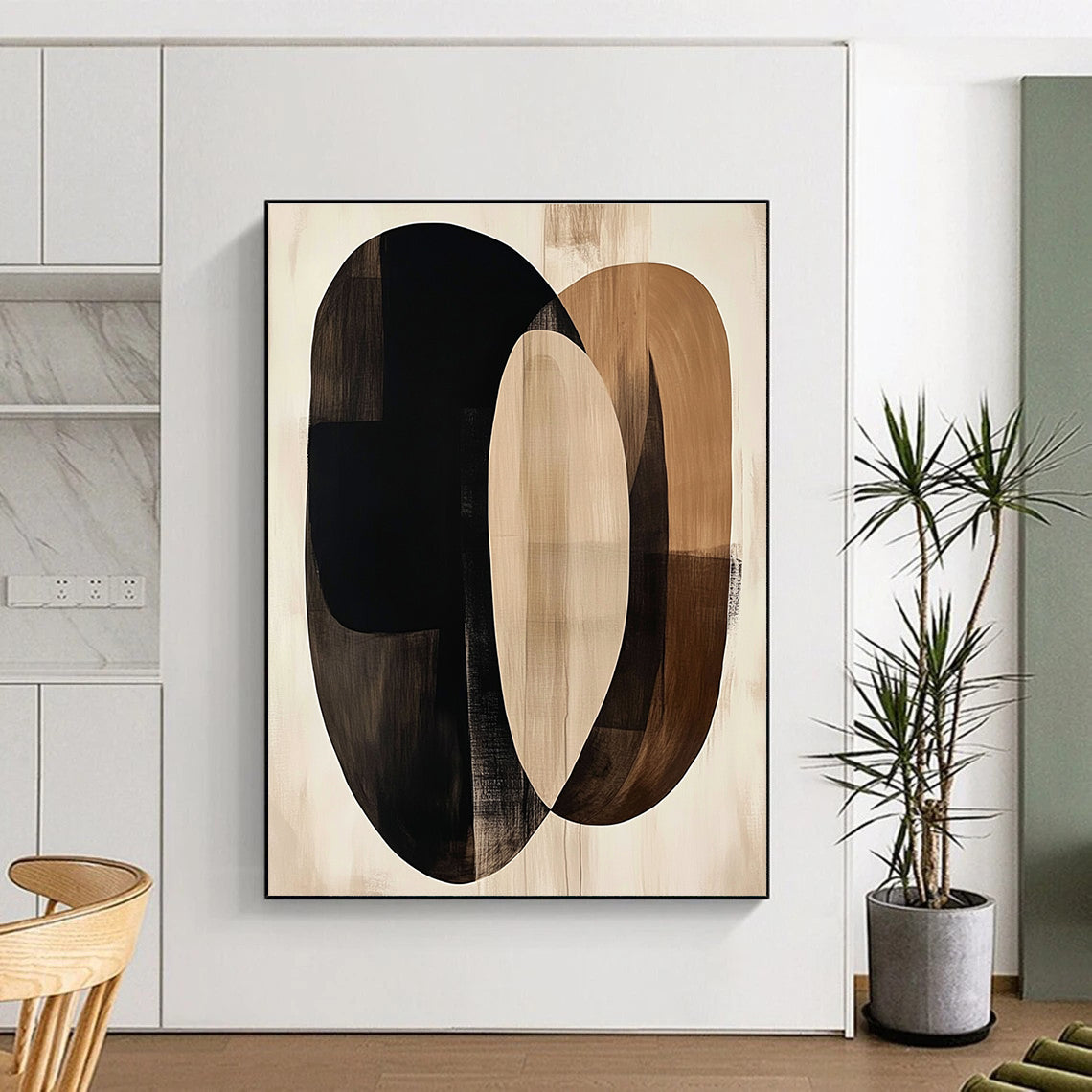 Overlapping Oval Abstract for Modern Living Room & Contemporary Office STSC470