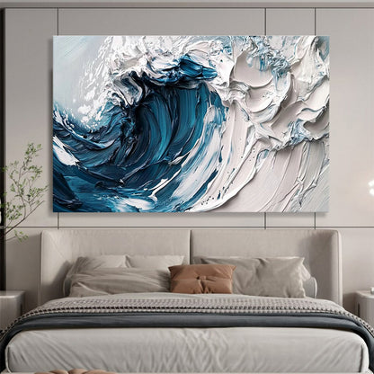3D Ocean Wave Relief Art for Nautical - Themed Restaurant Dining Walls DLZ3257