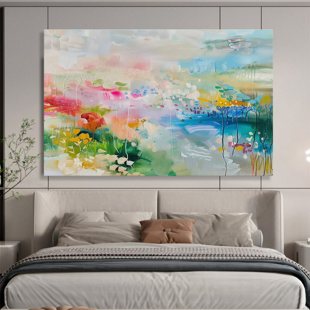 Colorful Pastoral Abstract Art for Charming Sunroom DLZ2864