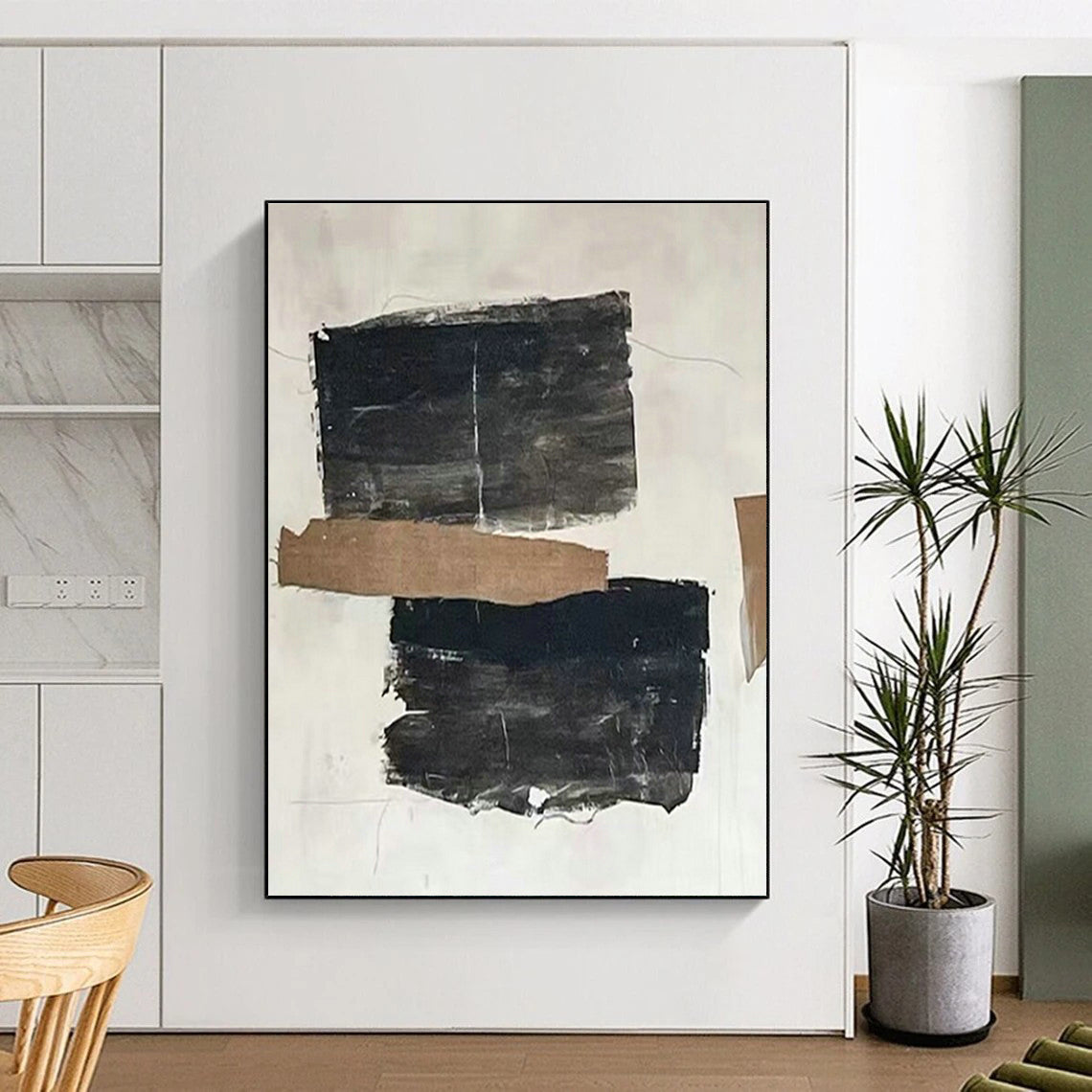 Collage - Style Abstract Art for Industrial Loft & Creative Studio DLZ2052