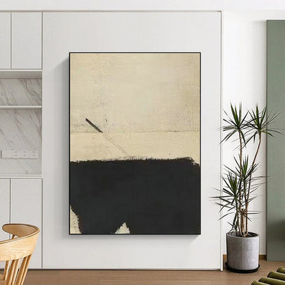 Beige - Black Minimalist Art for Industrial Loft & Art - Loving Home Office DLZ2074