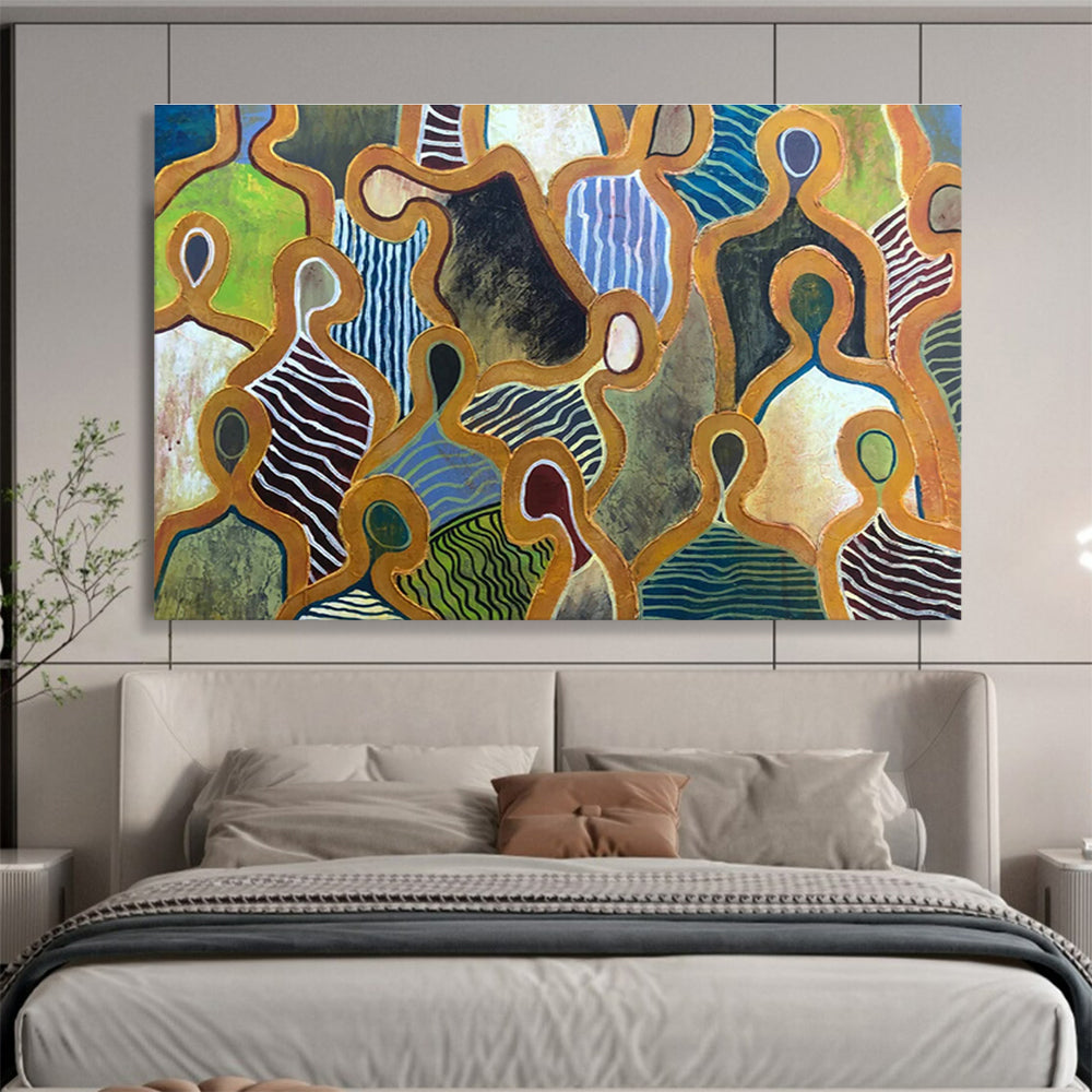 Abstract Figure - Patterned Art for Cultural - Themed Community Centers DLZ3100