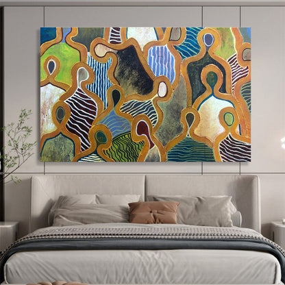 Abstract Figure - Patterned Art for Cultural - Themed Community Centers DLZ3100