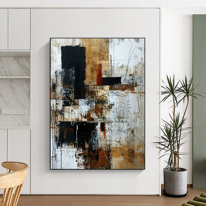 Vintage Collage Abstract Art for Retro - Inspired Bar & Eclectic Home Office DLZ1337
