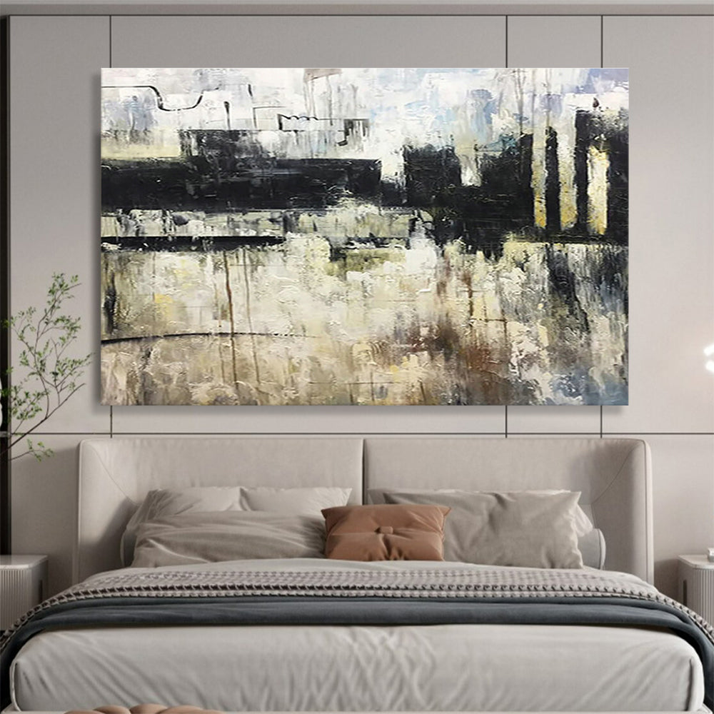 Monochrome Abstract Art for Sleek Corporate Boardrooms DLZ3101