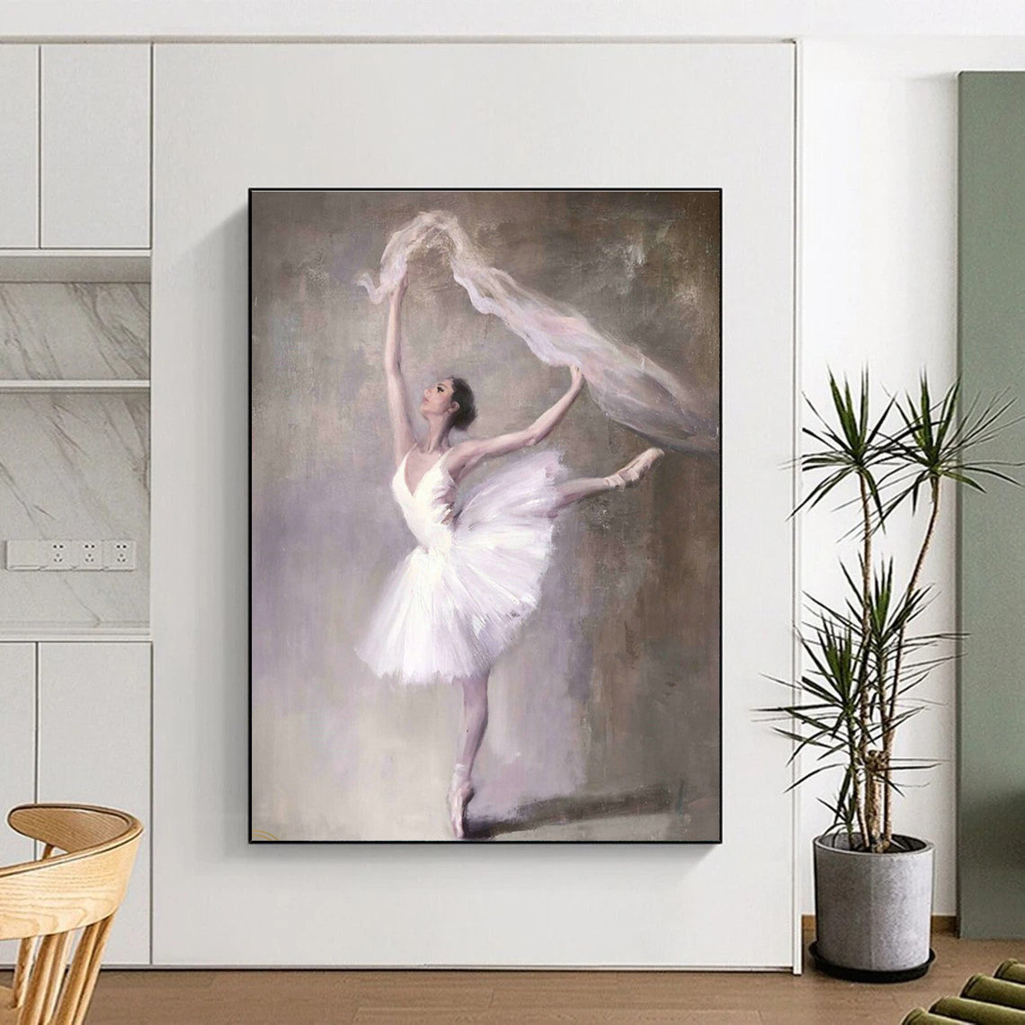Ballerina Art for Ballet Studio & Elegant Home Living Room DLZ2044