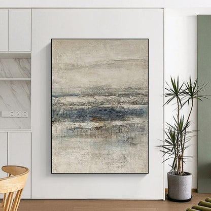 Gray - White - Blue Textured Art for Coastal Art Gallery & Nautical - Themed Home DLZ1853