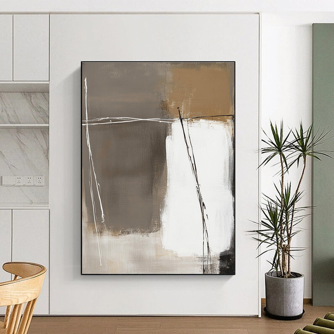 Minimalist Abstract with Lines for Scandinavian - Style Home & Contemporary Office STSC564