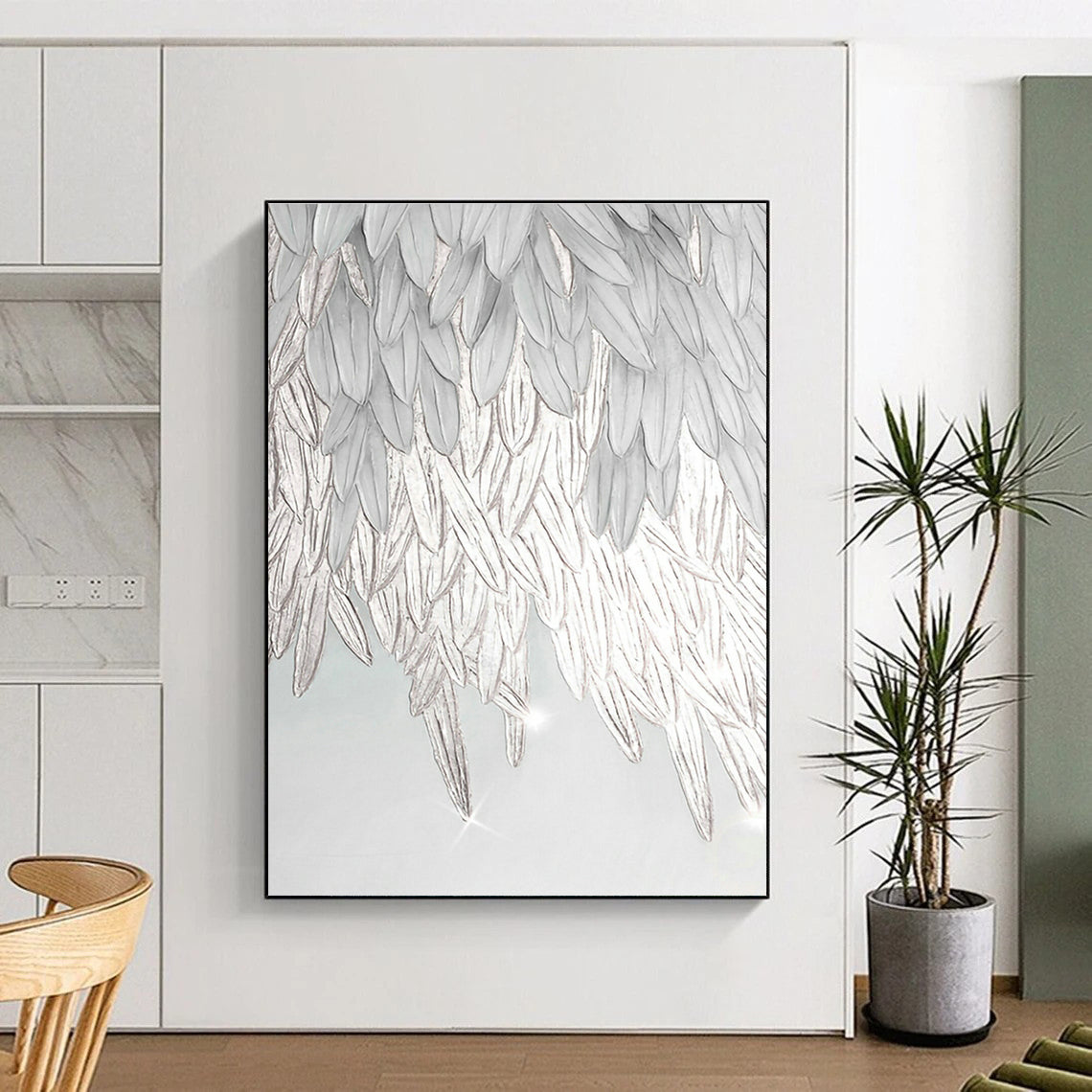 White Feather 3D Art for Bridal Salon & Angel - Themed Nursery DLZ0667