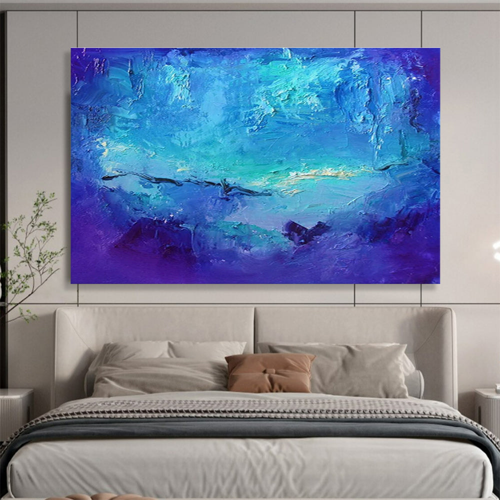 Blue - Purple Abstract Art for Relaxing Spa Waiting Lounges DLZ3104