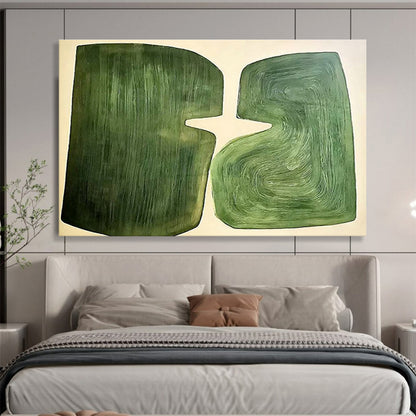 Green Geometric Abstract for Modern Office Reception DLZ3004
