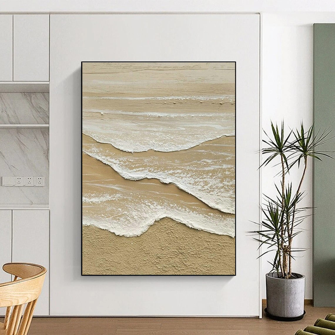 Textured Beach Wave Art for Coastal Home & Seaside Café DLZ1991