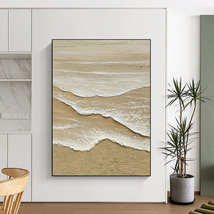 Textured Beach Wave Art for Coastal Home & Seaside Café DLZ1991