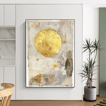 Gold Circle Collage for Art - Centric Lounge & Sophisticated Home Library STSC286