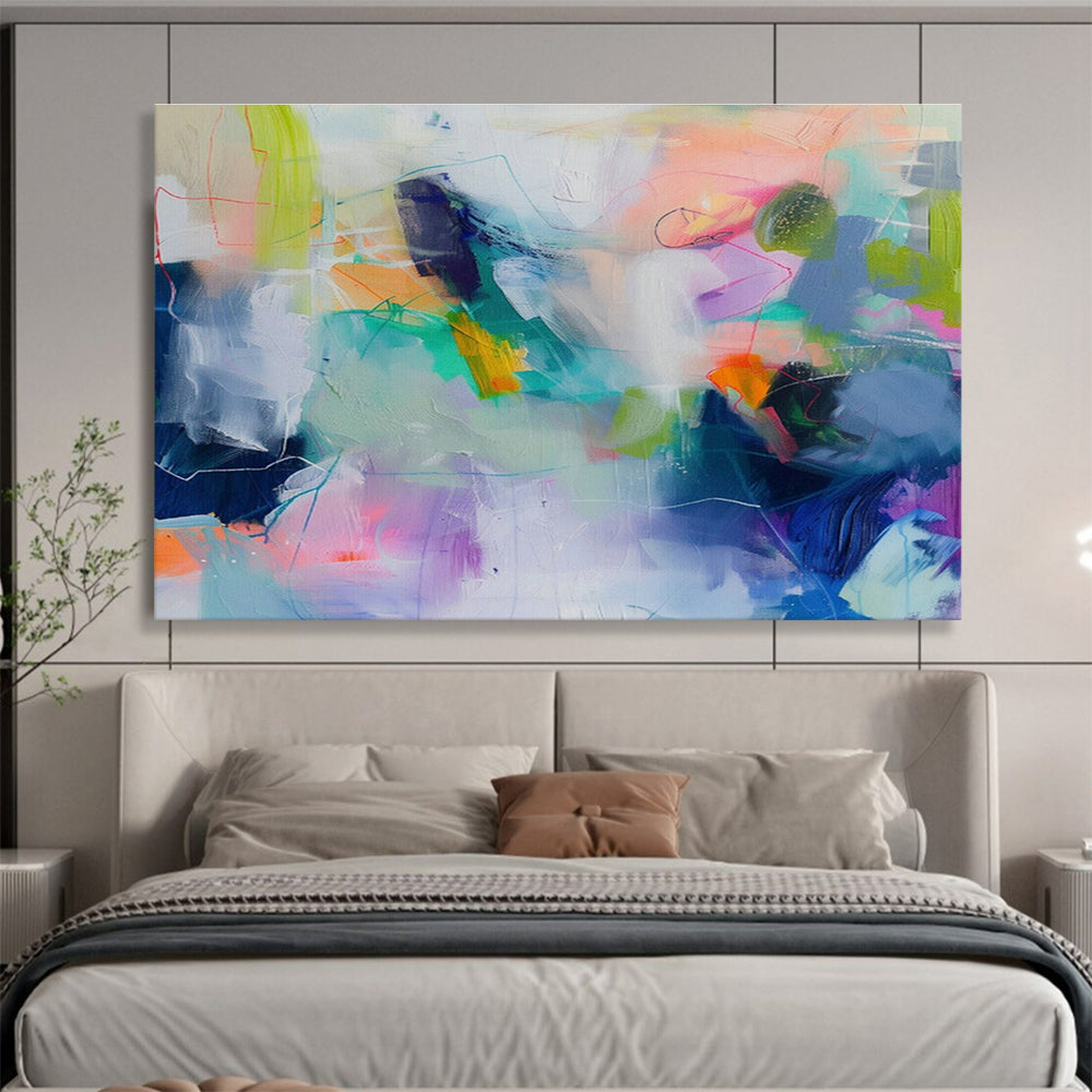 Colorful Abstract Texture Art for Trendy Café DLZ2881